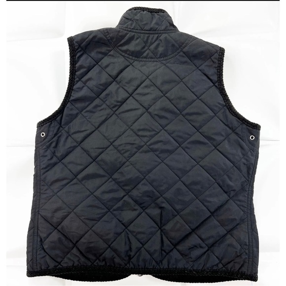 LRL Ralph Lauren Jeans Co Womens Sz PS P S Black Quilted Vest Jacket Full Zip Up - Picture 3 of 5